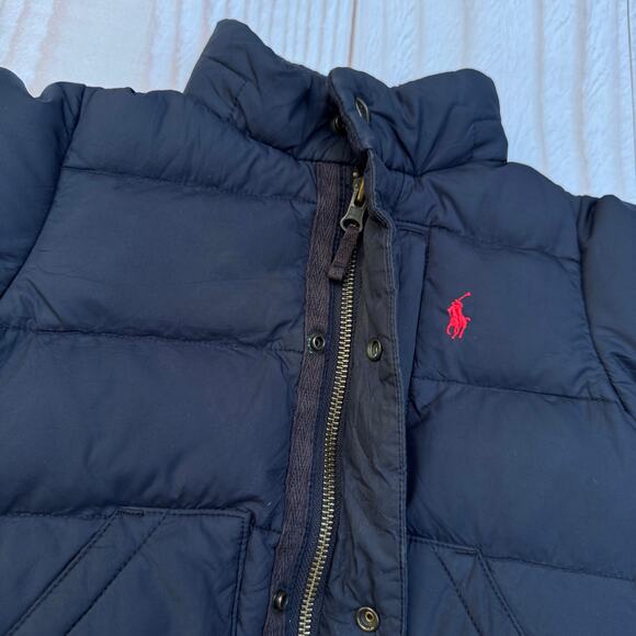 Polo Ralph Lauren Boys Toddler 18M Puffer Down Jacket Navy Blue ***No Hood*** - Picture 3 of 6